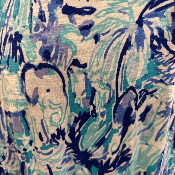 Lilly Pulitzer Essie Maxi Dress Smocked Print Sleeveless Sz M Rn88189 EUC - Picture 5 of 6